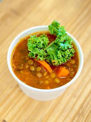 Soup of the Day! Available every day until sold out (Lentil soup pictured)