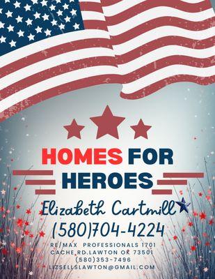 Thank you for your Service! Serving Local heroes and saving the money on a Home .
