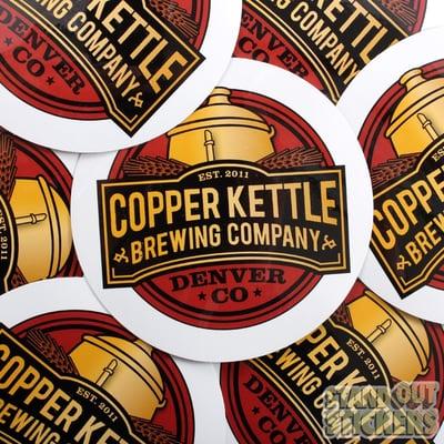 Circle vinyl stickers for Copper Kettle Brewing Company