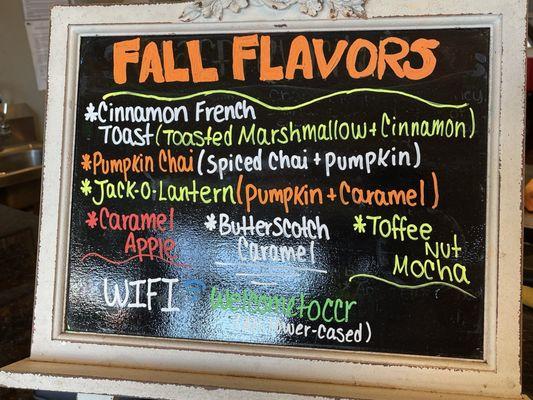 Fall Menu