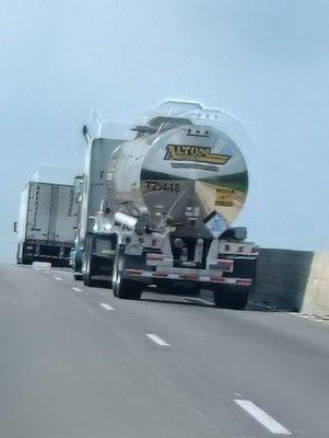 This is the number of the truck that kept swerving. I'm not sure if it's from Lufkin but it's the closest office to Corrigan.
