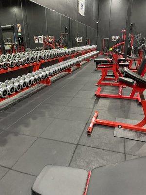 Just one of the dumbbell sets!