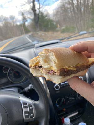 $10 for this cheesesteak sub! I'm pretty disappointed there's more bread than anything