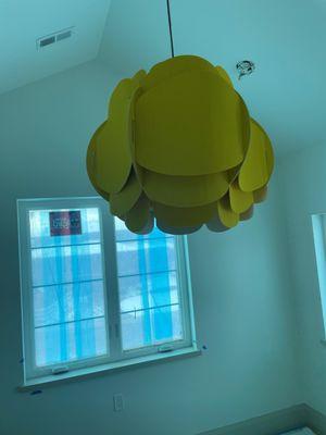 Unable to hang this fixture straight after several attempts. Return refused by Bruck.