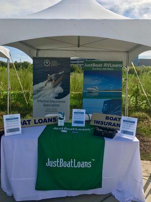 Setup at the Wilmington boat show in Wilmington, nc
