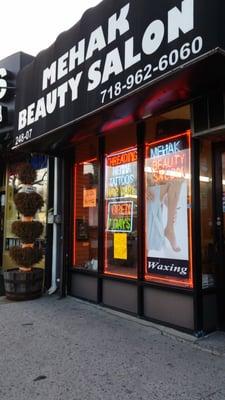 Storefront of salon.