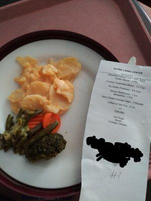 What she orders and this is all she got. No drink and she didn't even