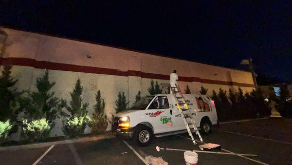 S and L Services Painting our Store.