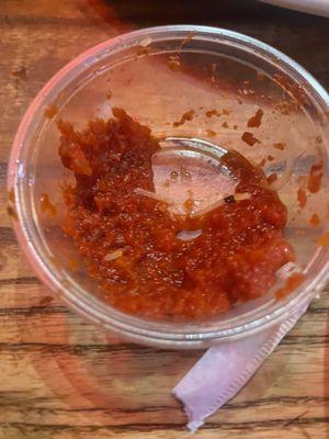 The marinara sauce was very pasty.