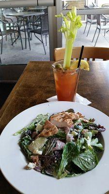 Chop Salad and Bloody Mary