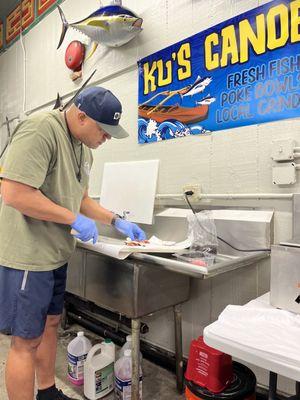 Ku's canoe, maguro, fish