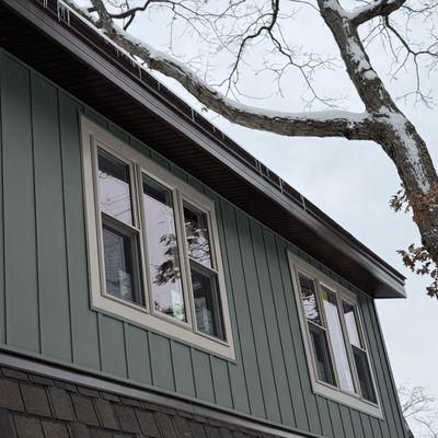 Belmont by Certainteed - Roof, Provia Endure Windows, 12" Board and Batten Siding by Ascend