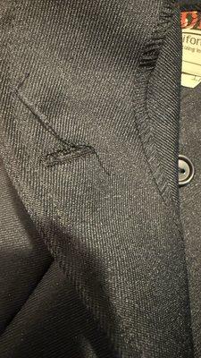 Loose strings and unfinished button holes