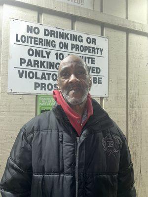 My dad with his new haircut and trimmed beard