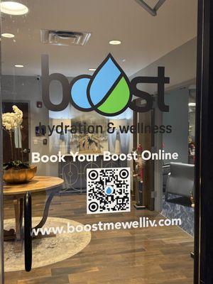 Front glass door entry into waiting room