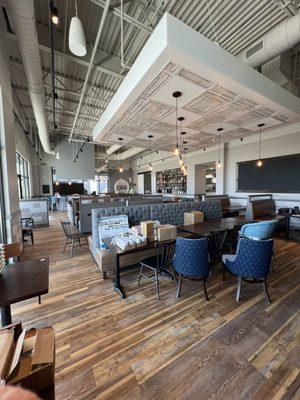 Almost complete dining room at one of our breakfast restaurant builds in Rock Hill, SC.