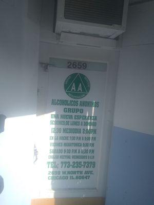 Una Nueva Esperanza is 2659 West North Avenue, Chicago, IL 60647. We hold Spanish and English Alcoholics Anonymous meetings.