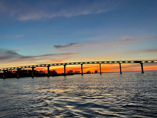 Clearwater Pass in the evening just after sunset.