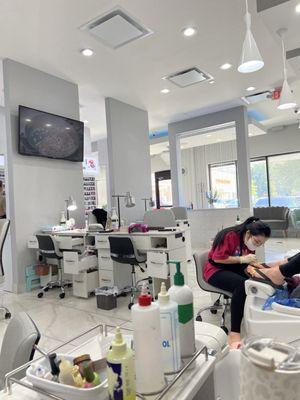 View from my pedi chair