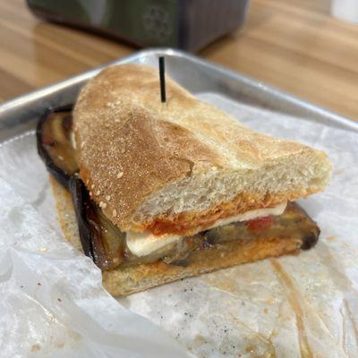 Siracusa - roasted eggplant, roasted peppers and fresh mozzarella