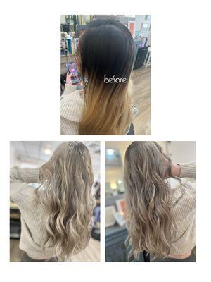 Hair color done by Rose, text her at 626-899-5831 for appointment, thank you.