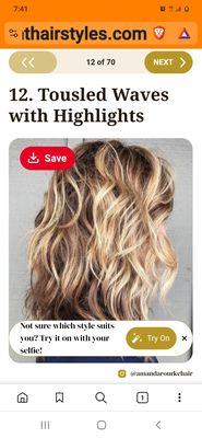 The style I wanted, and sent to Wendy ahead of time.