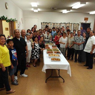 Dinner fellowship after worship service