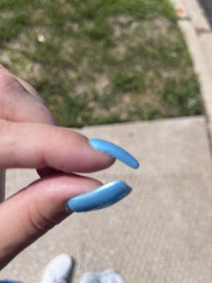 Chrome and nail polish chipping off not even 24hrs later.