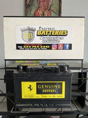 Genuine Ferrari AGM Battery