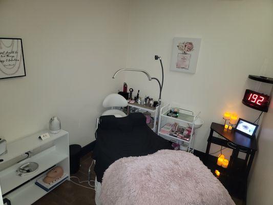 Treatment Room 1 used for lashes and teeth whitening