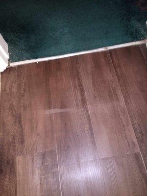 Entrance to the bathroom.