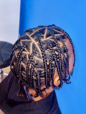 Natural Hair Single Braiss