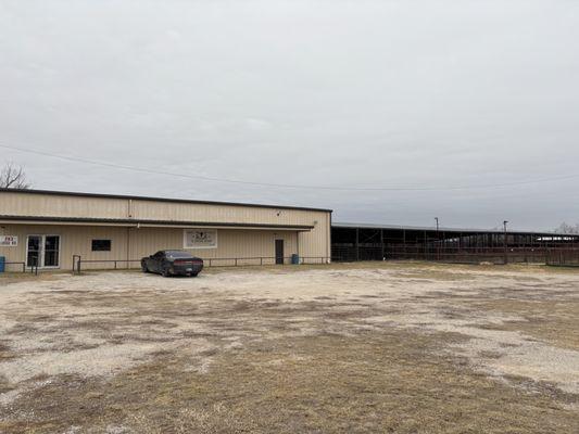 The barn and pens