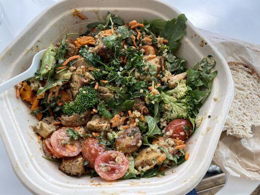 Custom kale arugula and quinoa salad