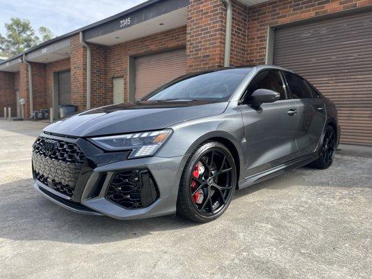 Audi RS3 in for paint correction and ceramic coating
