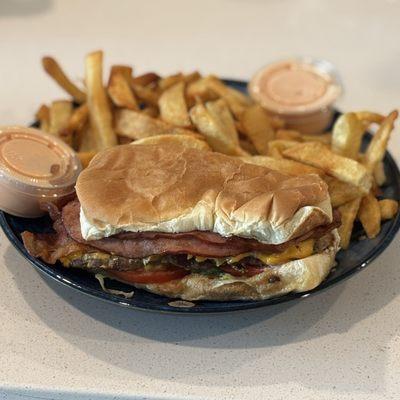 Big Papa Burger and Large Fries
