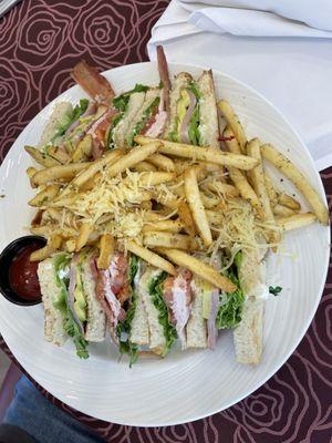 The Eagle Club with Garlic Fries