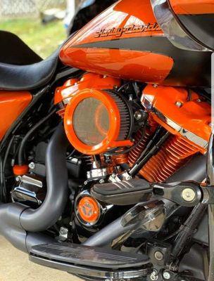 Custom matching Powder Coat for the engine.