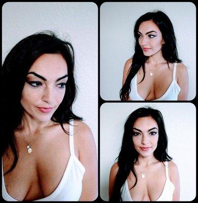 Classic beach look! Glow with a highlighter and dewy finishing spray! Book today!