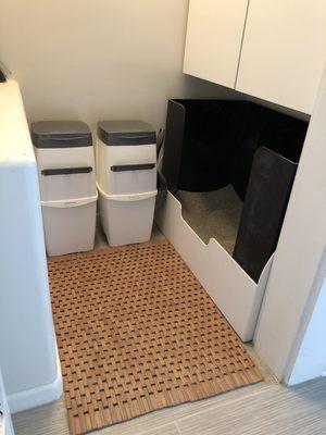 Finished product with litter