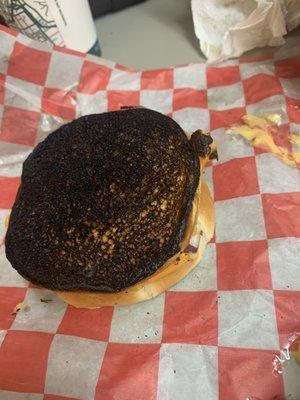 Burger was burnt to a black crisp! Do not suggest to anyone... should of gotten Culver's all around poor quality.