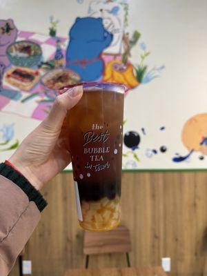 Lychee lite with boba