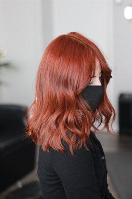 All over copper color