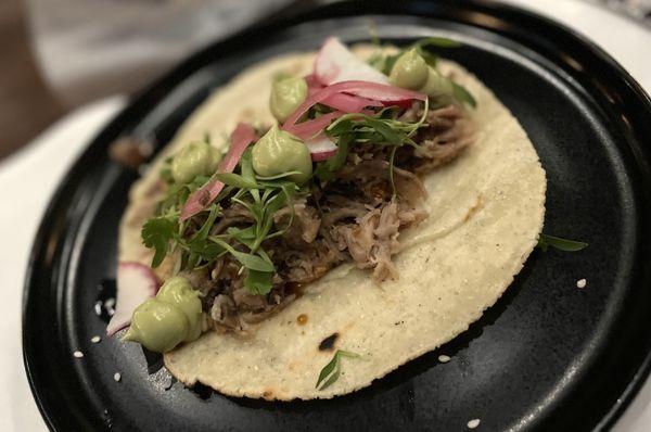 Taco de Carnitas de Pato was absolutely delicious!!
