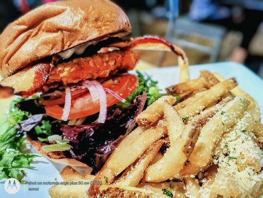 100% Hawaiian Beef Patty Cheeseburger | Swiss + Cheddar Cheese | Roasted Garlic Mayo | Truffle Fries Upgrade