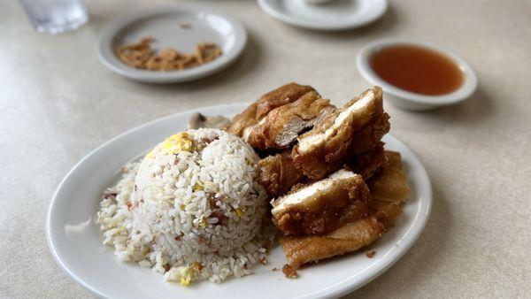 Mandarin chicken with sauce on the side just delicious!