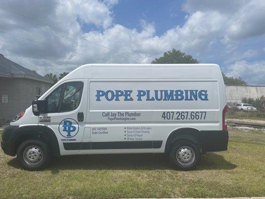 Lookout for the new Pope Plumbing van!