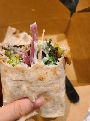 Toothpick found inside a gyro wrap