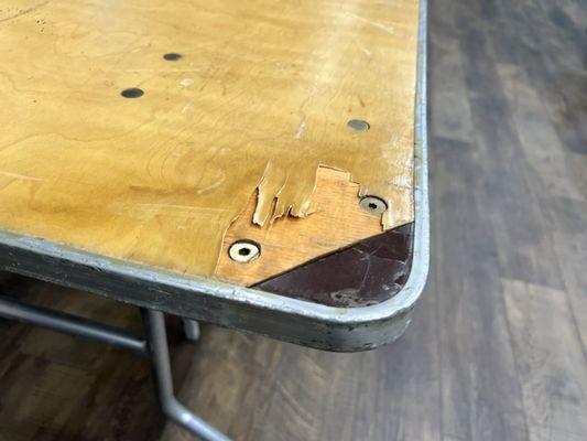 Damaged table 3