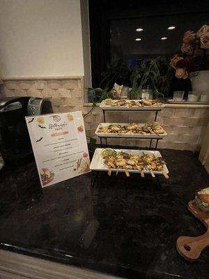 Lemon shrimp skewers were a huge hit